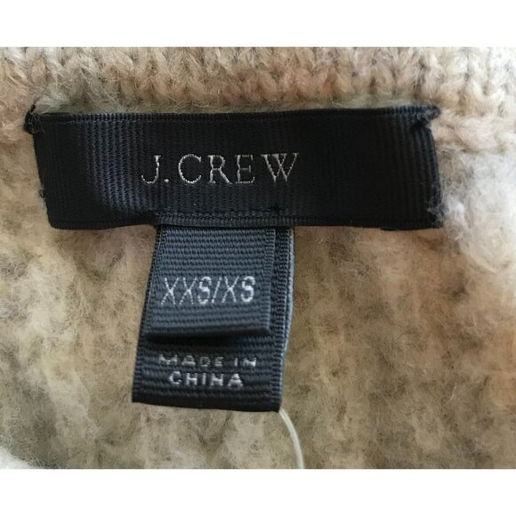 J. Crew Light Gray Knit Sweater Cape Poncho W/ Button Detail, Size XXS/XS - Picture 8 of 8